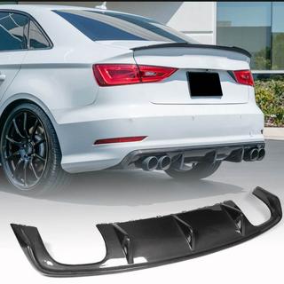 Bakre stötfångardiffuser V2 (för S-Line Sedan 2012-2016, kolfiber) Audi A3 2012–2020 foto 1