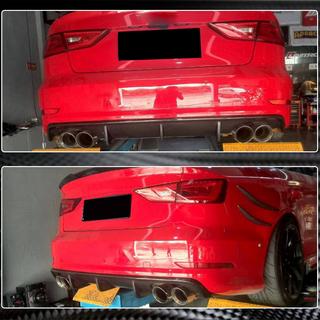Bakre stötfångardiffuser V2 (för S-Line Sedan 2012-2016, kolfiber) Audi A3 2012–2020 foto 4