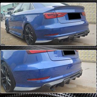 Bakre stötfångardiffusor V1 (för S-Line Sedan 2012-2016, kolfiber) Audi A3 2012–2020 foto 3