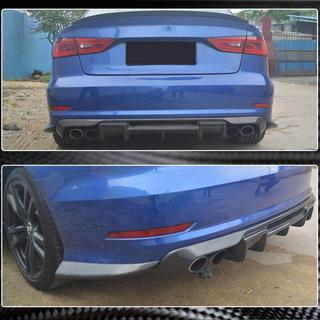 Bakre stötfångarflaps Flap (för S-Line Sedan 2012-2016, kolfiber) Audi A3 2012–2020 foto 3