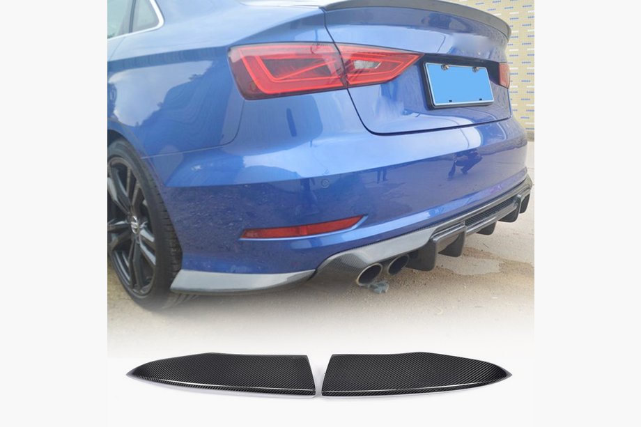 Audi A3 2012–2020 Bakre stötfångarflaps Flap (för S-Line Sedan 2012-2016, kolfiber) Image