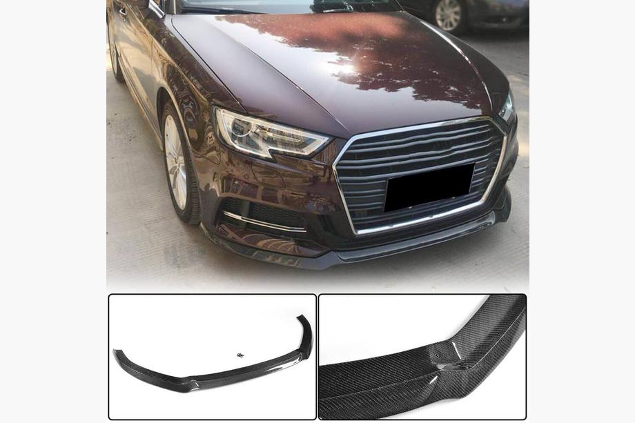 Audi A3 2012–2020 Frontspoilerläpp Lip V1 (för S-Line 2017-2020 HB, kolfiber) Image