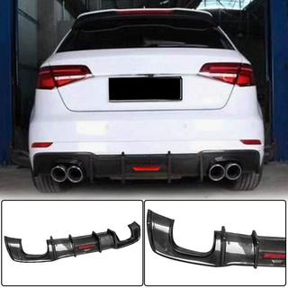 Bakre stötfångardiffusor V1 (för S-Line HB 2017-2020, kolfiber) Audi A3 2012–2020 foto 1