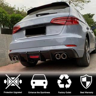 Bakre stötfångardiffusor V1 (för S-Line HB 2017-2020, kolfiber) Audi A3 2012–2020 foto 2