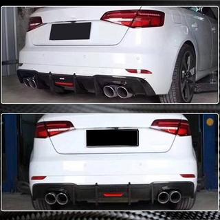 Bakre stötfångardiffusor V1 (för S-Line HB 2017-2020, kolfiber) Audi A3 2012–2020 foto 3