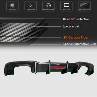 Bakre stötfångardiffusor V1 (för S-Line HB 2017-2020, kolfiber) Audi A3 2012–2020 foto 4