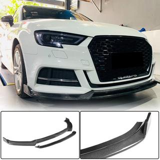 Frontläppspoiler Lip V4 (för S-Line Sedan 2017-2020, kolfiber) Audi A3 2012–2020 foto 1