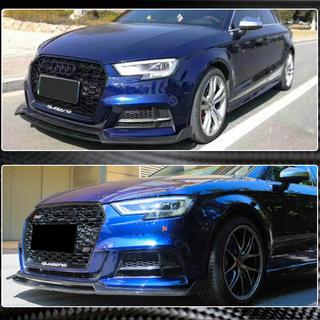 Frontläppspoiler Lip V4 (för S-Line Sedan 2017-2020, kolfiber) Audi A3 2012–2020 foto 3