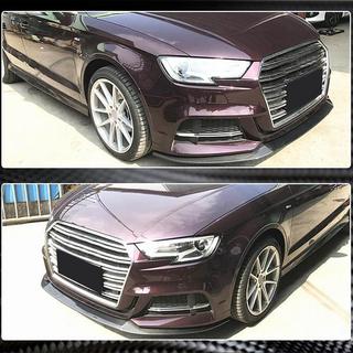 Frontsplitter-läpp Lip V3 (för S-Line Sedan 2017-2020, kolfiber) Audi A3 2012–2020 foto 4