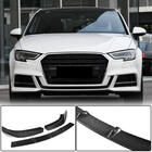 Audi A3 2012–2020 Frontläpp till stötfångare Lip V2 (för S-Line Sedan 2017-2020, kolfiber) foto 1