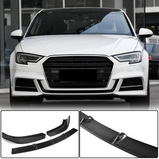 Frontläpp till stötfångare Lip V2 (för S-Line Sedan 2017-2020, kolfiber) Audi A3 2012–2020 foto 1