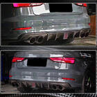 Audi A3 2012–2020 Bakre stötfångardiffusor V2 (för S-Line Sedan 2017-2020, kolfiber) foto 4