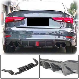 Bakre stötfångardiffusor V2 (för S-Line Sedan 2017-2020, kolfiber) Audi A3 2012–2020 foto 1