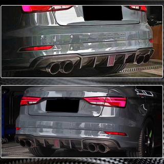 Bakre stötfångardiffusor V2 (för S-Line Sedan 2017-2020, kolfiber) Audi A3 2012–2020 foto 4