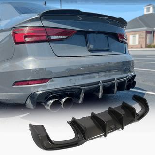 Bakre stötfångardiffusor V1 (för S-Line Sedan 2017-2020, kolfiber) Audi A3 2012–2020 foto 1