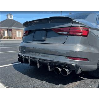 Bakre stötfångardiffusor V1 (för S-Line Sedan 2017-2020, kolfiber) Audi A3 2012–2020 foto 2