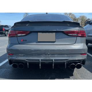 Bakre stötfångardiffusor V1 (för S-Line Sedan 2017-2020, kolfiber) Audi A3 2012–2020 foto 3