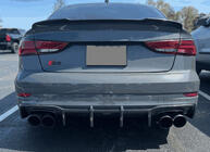 Audi A3 2012–2020 Bakre stötfångardiffusor (FRP) foto 3