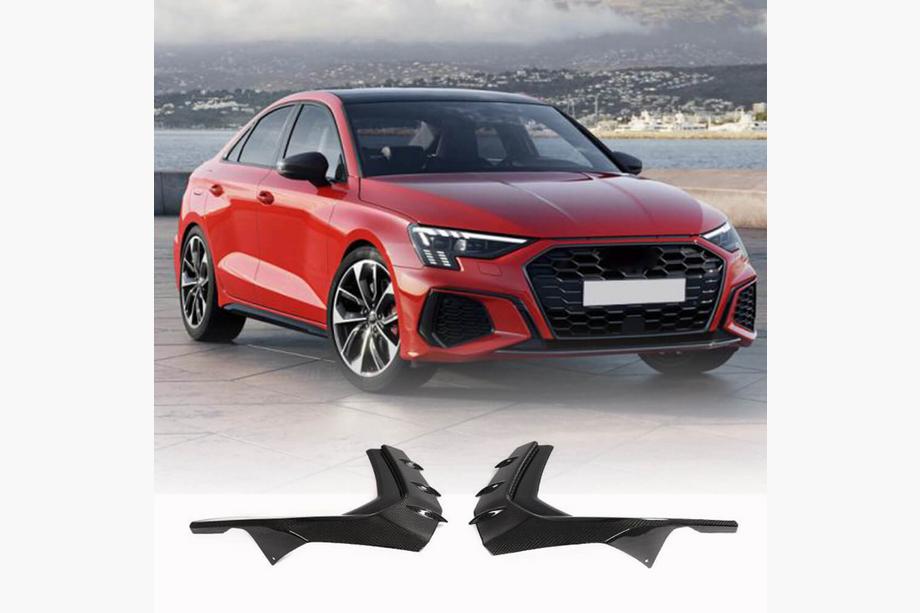 Audi A3 2020– Läppspoiler till främre stötfångare (för S-Line Sedan 2020-2023, kolfiber) Image