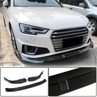 Frontläpp till stötfångaren Lip V1 (för S-Line Sedan 2015-2019, kolfiber) foto 1
