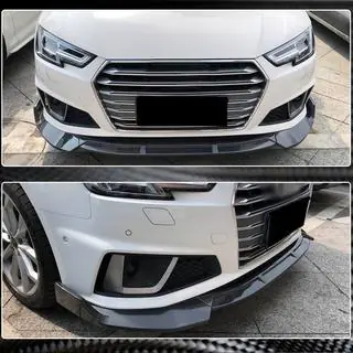 Frontläpp till stötfångaren Lip V1 (för S-Line Sedan 2015-2019, kolfiber) foto 3
