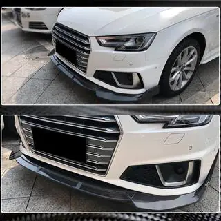 Frontläpp till stötfångaren Lip V1 (för S-Line Sedan 2015-2019, kolfiber) foto 4