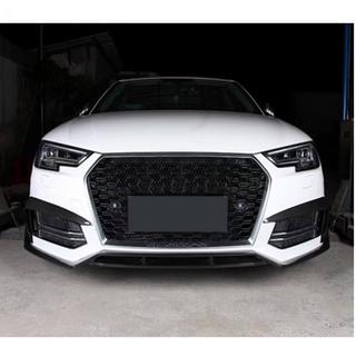 Frontläpp till främre stötfångare Lip V2 (för S-Line Sedan 2015-2019, Carbon) Audi A4 B9 2015–2024 foto 1