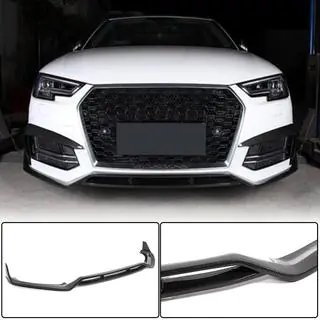 Frontläpp till främre stötfångare Lip V2 (för S-Line Sedan 2015-2019, Carbon) foto 2