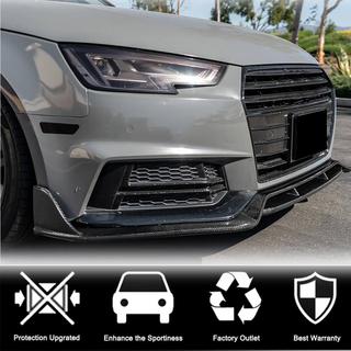 Frontläpp till främre stötfångare Lip V2 (för S-Line Sedan 2015-2019, Carbon) Audi A4 B9 2015–2024 foto 3