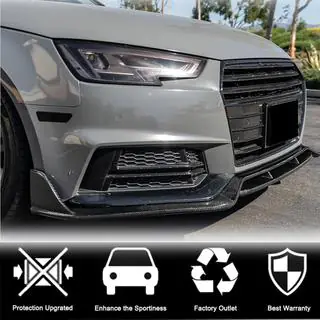 Frontläpp till främre stötfångare Lip V2 (för S-Line Sedan 2015-2019, Carbon) foto 3