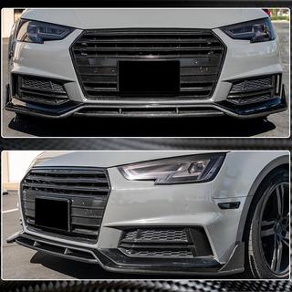 Frontläpp till främre stötfångare Lip V2 (för S-Line Sedan 2015-2019, Carbon) Audi A4 B9 2015–2024 foto 4