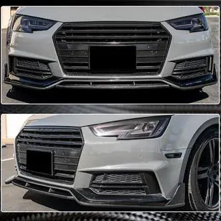 Frontläpp till främre stötfångare Lip V2 (för S-Line Sedan 2015-2019, Carbon) foto 4