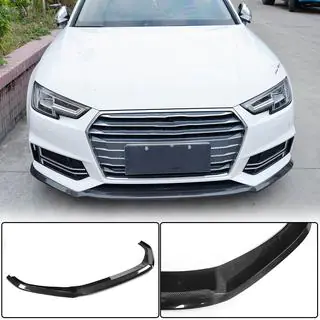 Frontläppspoiler Lip V4 (för S-Line Sedan 2015-2019, kolfiber) foto 1