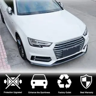 Frontläppspoiler Lip V4 (för S-Line Sedan 2015-2019, kolfiber) foto 2