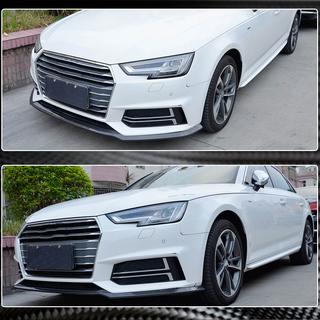 Frontläppspoiler Lip V4 (för S-Line Sedan 2015-2019, kolfiber) Audi A4 B9 2015–2024 foto 3
