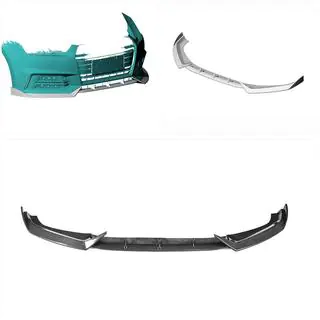 Frontläpp till främre stötfångare Lip V5 (för S-Line Sedan 2015-2019, kolfiber) foto 2