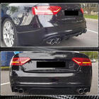Audi A5 2007–2015 Bakre stötfångardiffusor V2 (för S-Line 2012-2015, kolfiber) foto 4