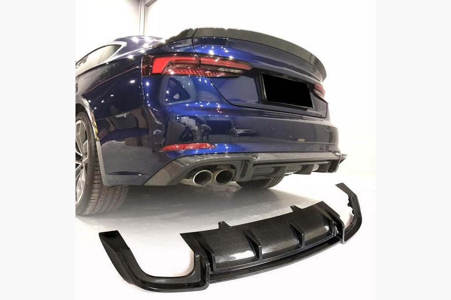 Audi A5 2016–2025 Bakre stötfångardiffusor (för S-Line 2016-2020, plast) Image