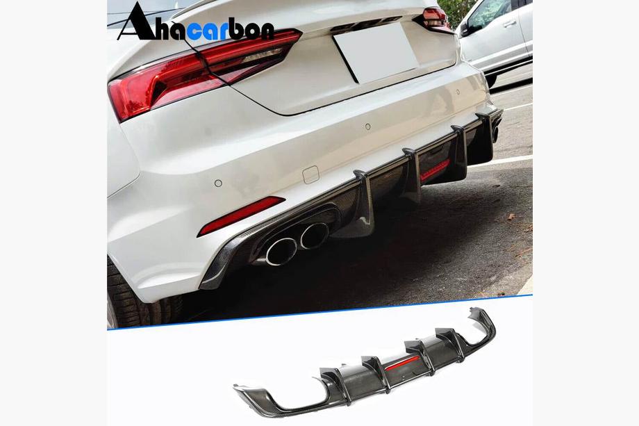 Audi A5 2016–2025 Bakre stötfångardiffusor V1 (för S-Line 2016-2020, kolfiber) Image