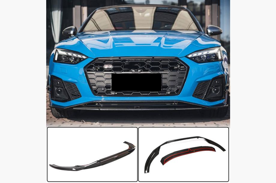 Audi A5 2016–2025 Frontläpp Lip V1 (för S-Line 2021-2025, kolfiber) Image