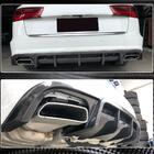 Audi A6 C7 2011–2017 Bakre stötfångardiffuser (för S-Line Avant 2014-2018, Carbon) foto 4