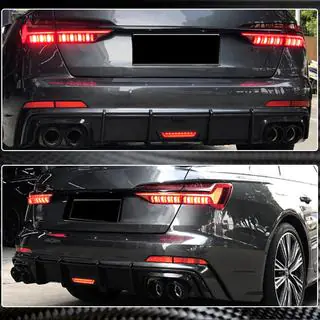 Bakre stötfångardiffusor i kolfiber (för S-Line 2014-2018) Audi A6 C7 2011–2017 foto 1