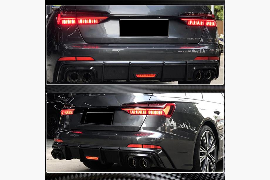 Audi A6 C7 2011–2017 Bakre stötfångardiffusor i kolfiber (för S-Line 2014-2018) Image