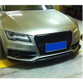 Frontläpp spoiler till främre stötfångaren Lip V1 (för S-Line, 2010-2014, kolfiber) foto 3