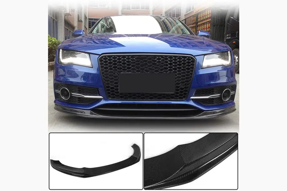 Audi A7 2010–2018 Frontläpp Lip V2 (för S-Line 2010-2014, kolfiber) Image