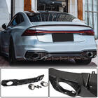 Audi A7 2018– Bakre stötfångardiffusor med avgasändrör (för S-Line 2018-2022, dry carbon) foto 1
