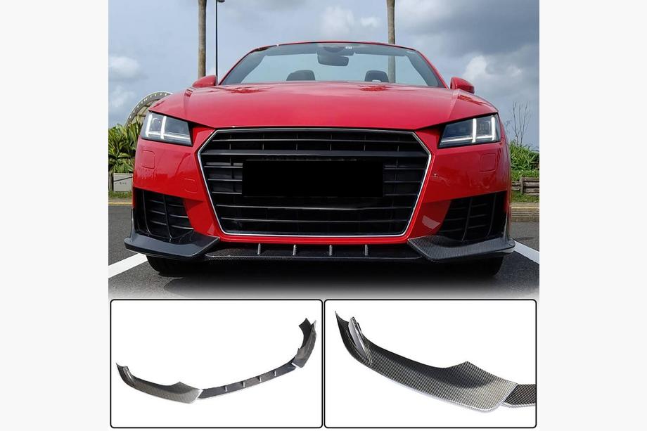 Audi TT 2014–2023 Frontläpp till stötfångare Lip V2 (för Base, 2014-2019, Carbon) Image