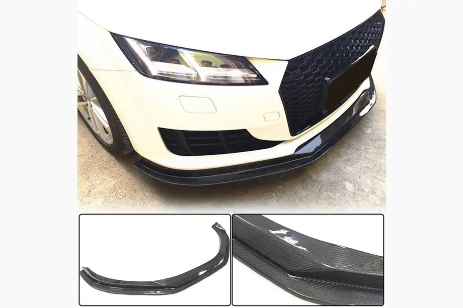 Audi TT 2014–2023 Frontläpp till främre stötfångare Lip V1 (för Base, 2014-2019, kolfiber) Image