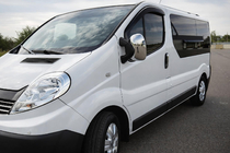 Renault Trafic 2001–2015 Spegelskal (2 st) Förkromad plast foto 1