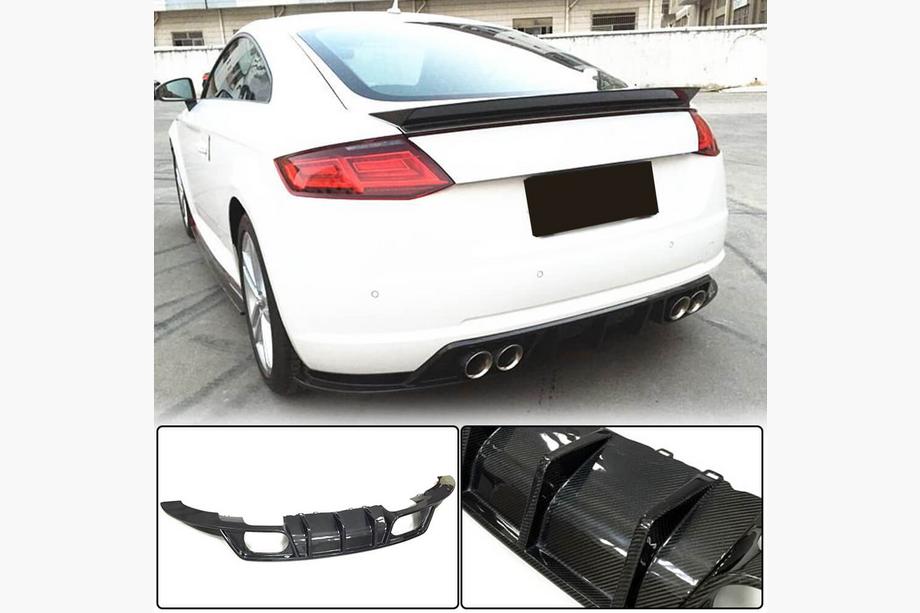 Audi TT 2014–2023 Bakre stötfångardiffusor (för Base, 2014-2019, Carbon) Image